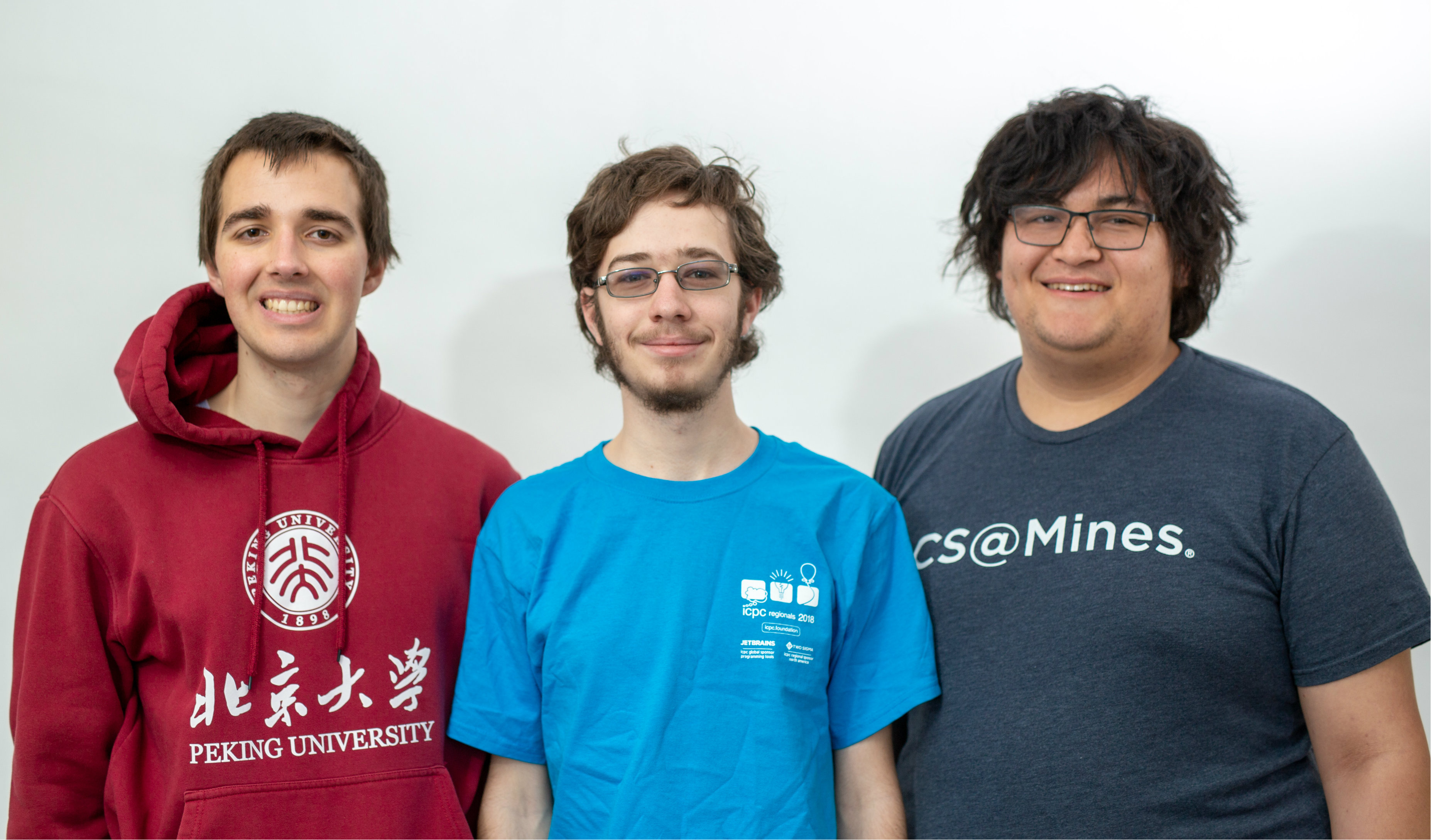 Mines students Matt Baldin, Joseph McKinsey and Sam Reinehr